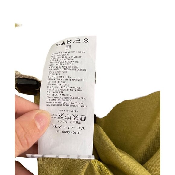 MaxMara Olive Green Embellished Cowl Neck Sleeveless Top Size M Stretch - Picture 6 of 8